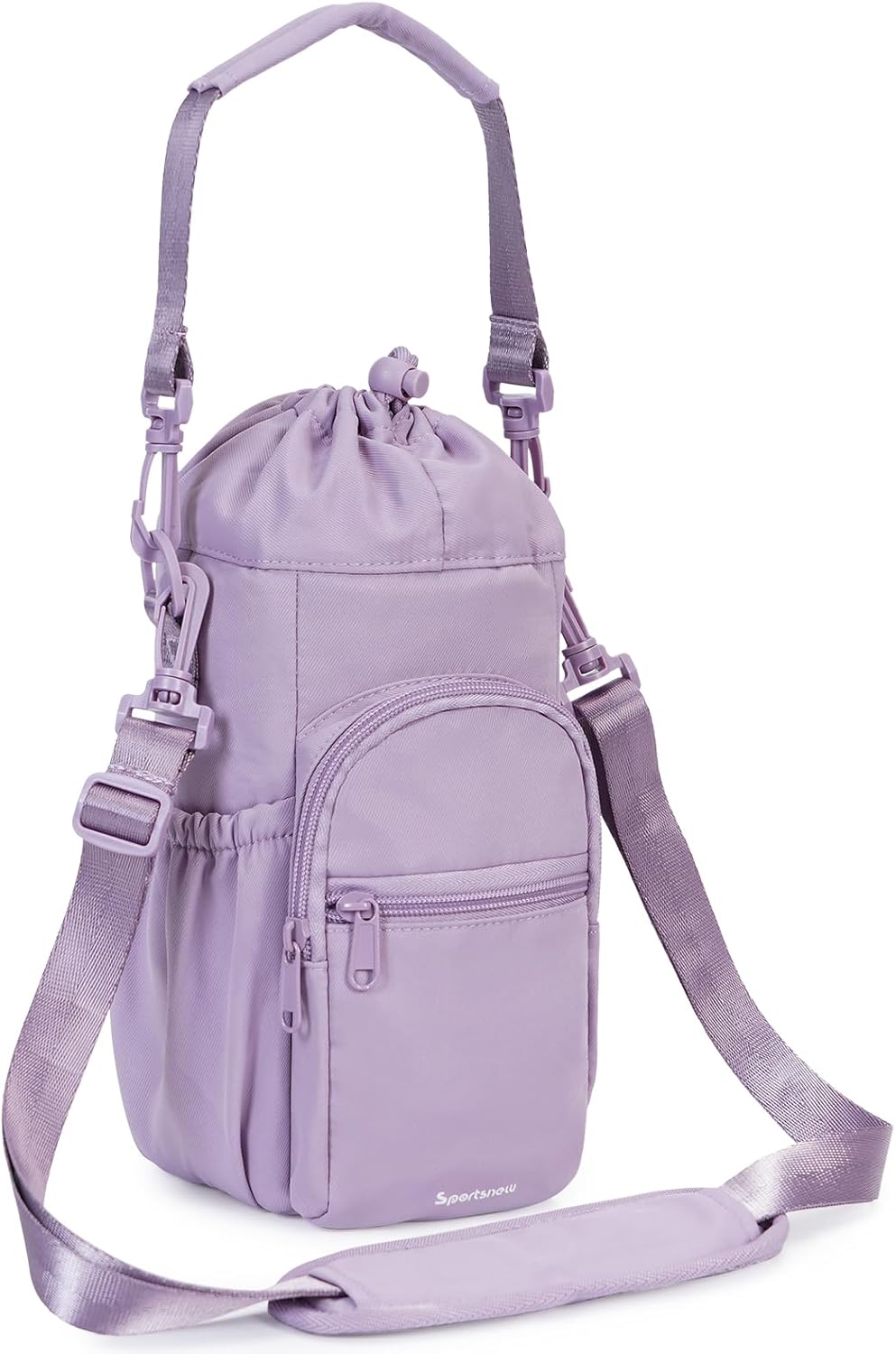 Water Bottle Holder with Crossbody/Wrist Strap