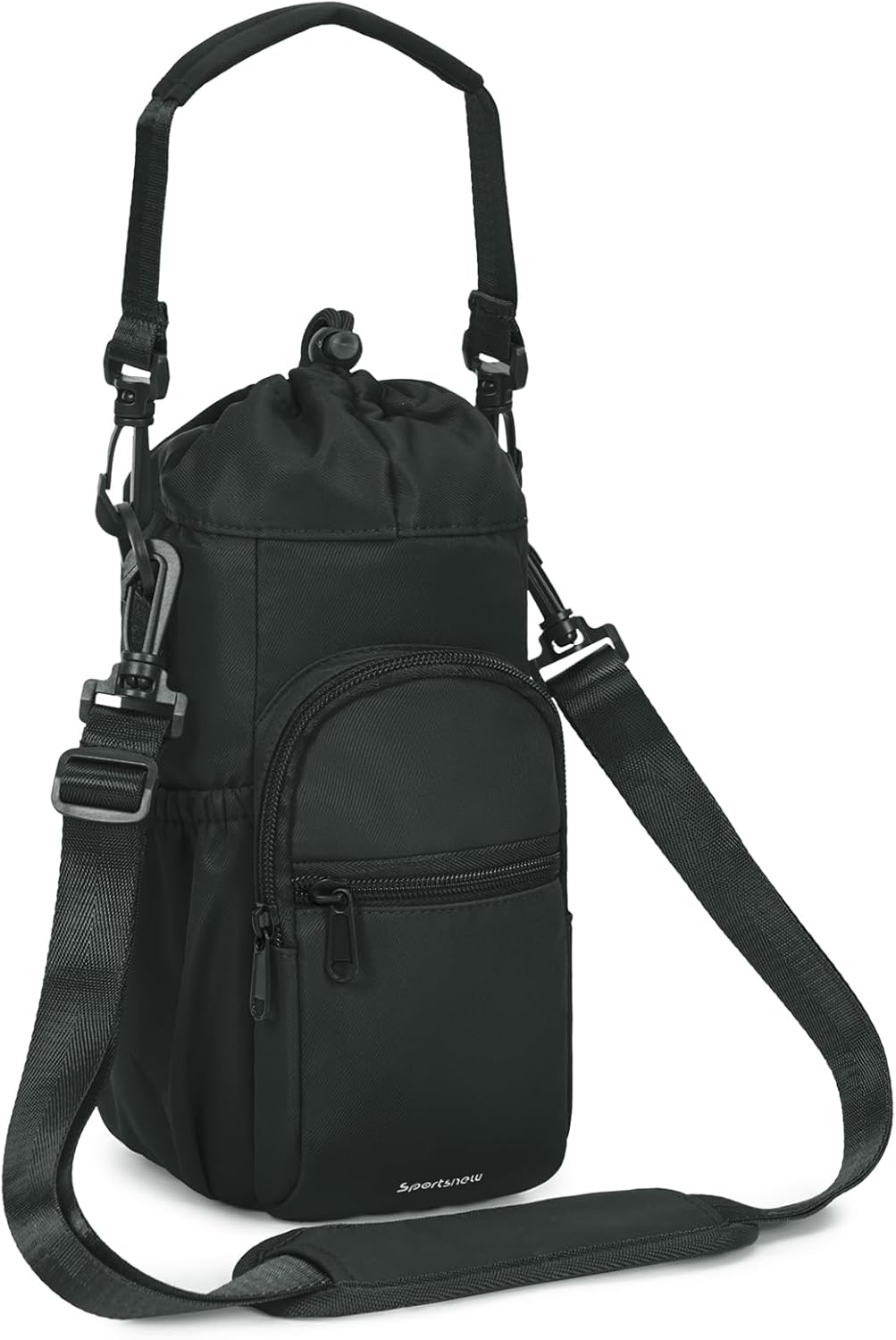 Water Bottle Holder with Crossbody/Wrist Strap