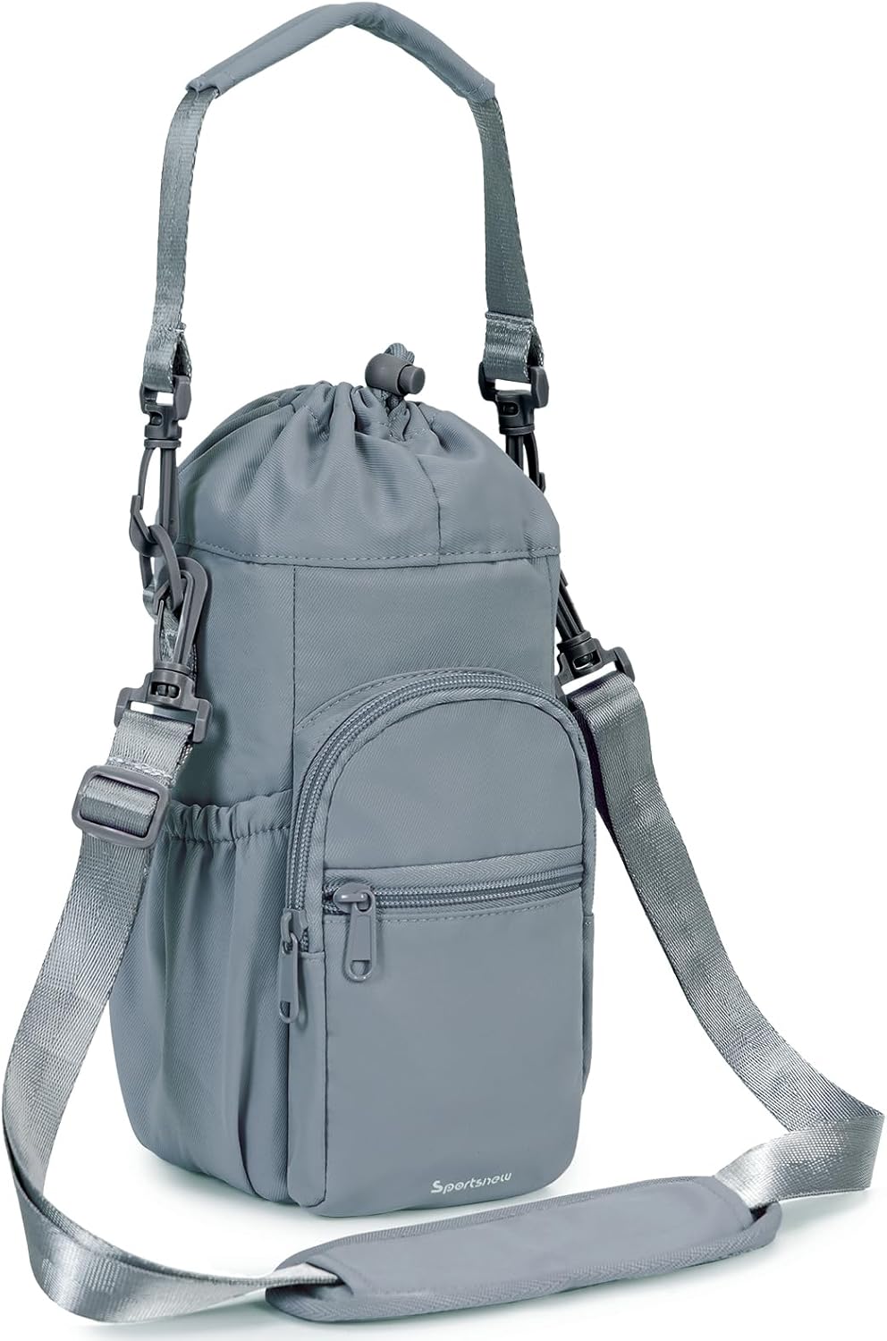 Water Bottle Holder with Crossbody/Wrist Strap