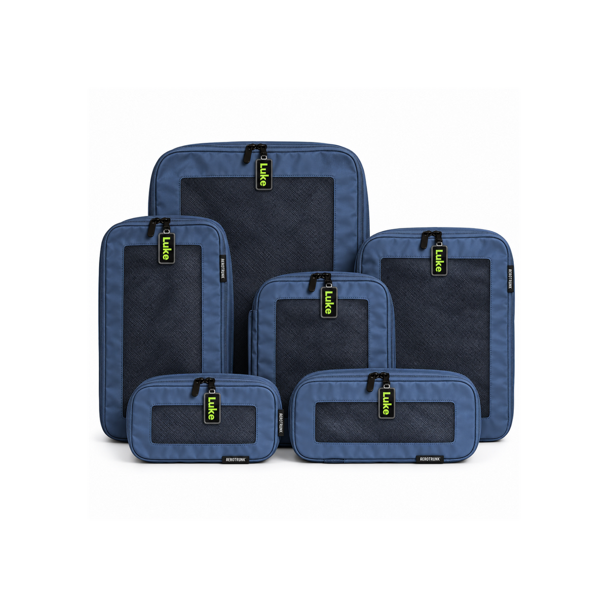 Navy compression packing cubes