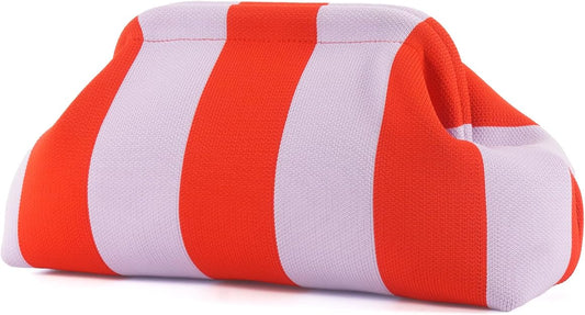 Woven Crochet Clutch for Women – Multicolor Handbag, Beach, Vacation & Evening Purse